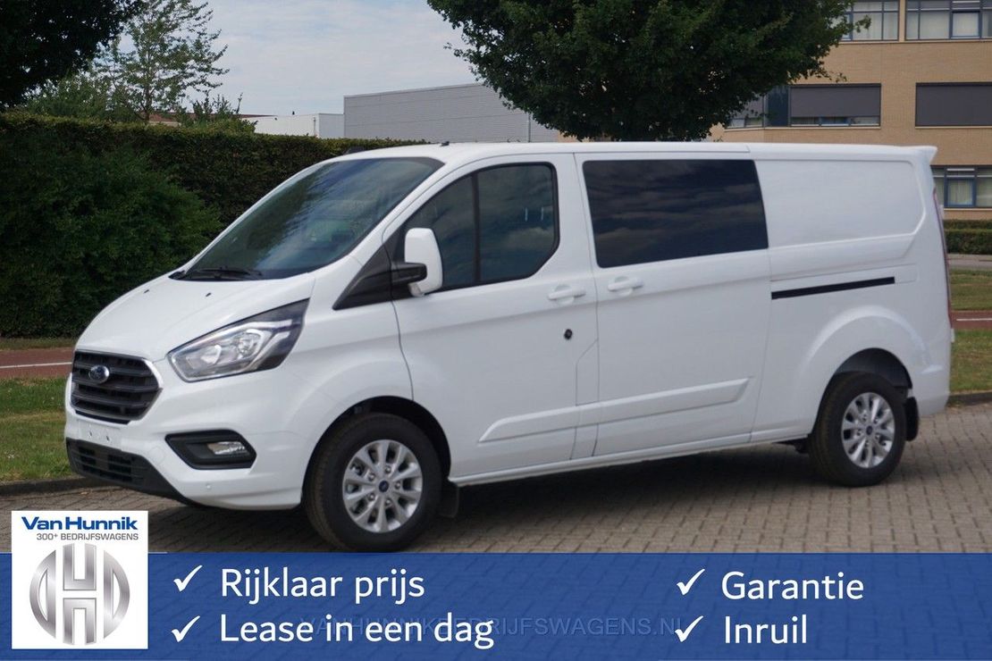 Ford Transit Custom 300L 170PK DC Limited Airco Cruise Navi Camera, Trekhaak!! NR. 630