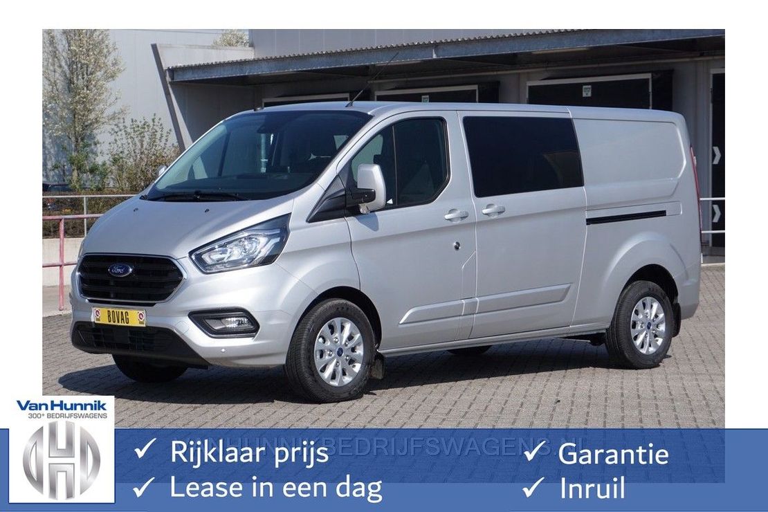 Ford Transit Custom 300L 170PK DC Limited Airco Cruise Navi Camera, Trekhaak!! NR. 623